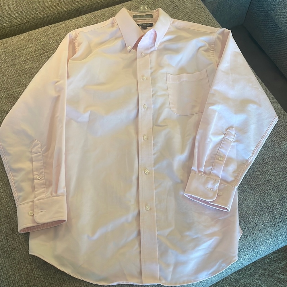 Croft & Barrow Men’s Oxford Shirt, 17.5 neck, light pink color